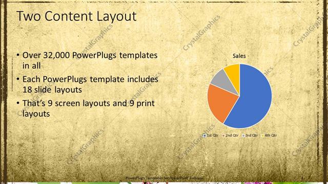 Two Content presentation slide layout