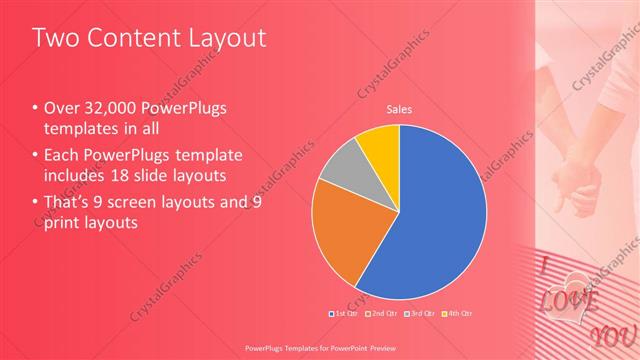 Two Content presentation slide layout