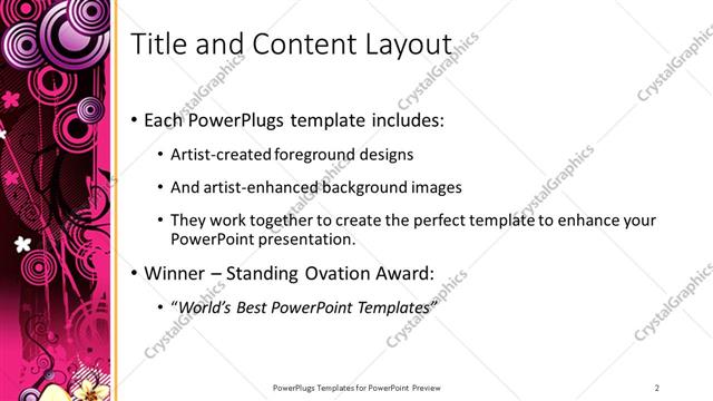 Title and Content presentation slide layout