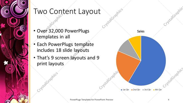 Two Content presentation slide layout