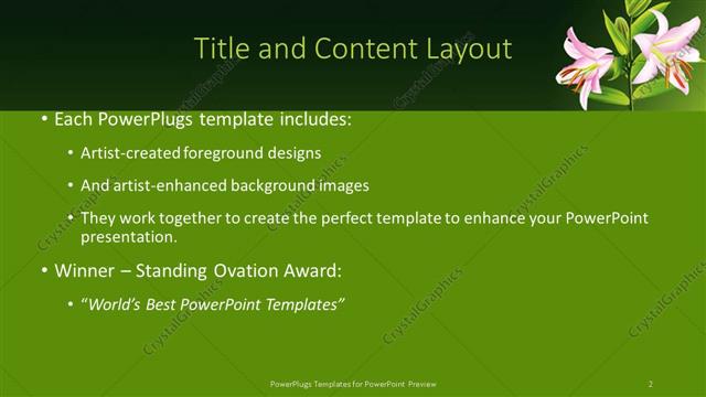 Title and Content presentation slide layout