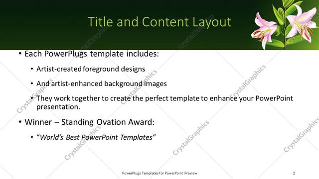 Title and Content presentation slide layout