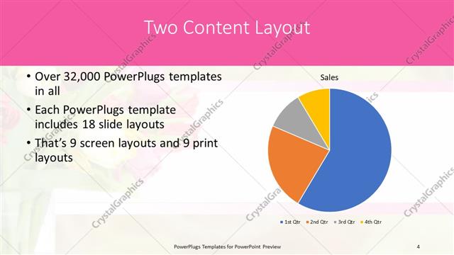 Two Content presentation slide layout