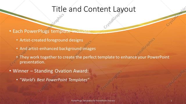 Title and Content presentation slide layout