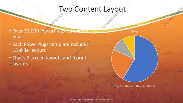 Two Content presentation slide layout