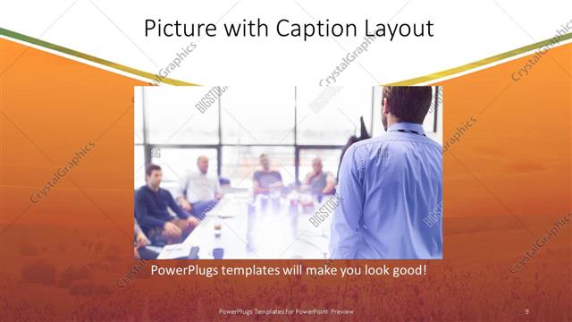Picture with Caption presentation slide layout