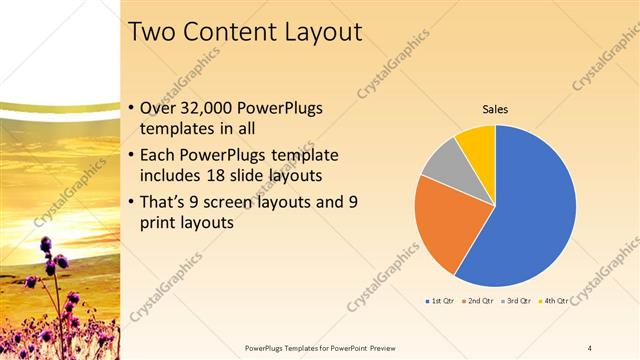 Two Content presentation slide layout