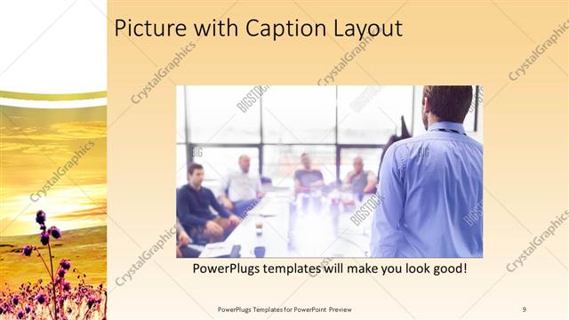 Picture with Caption presentation slide layout