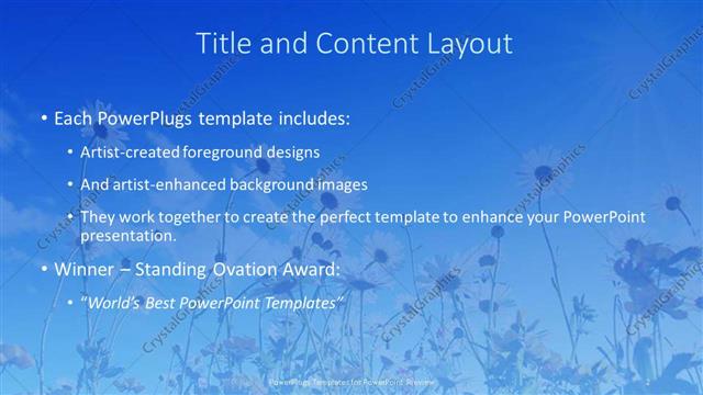 Title and Content presentation slide layout