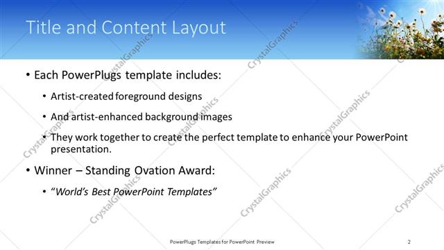 Title and Content presentation slide layout