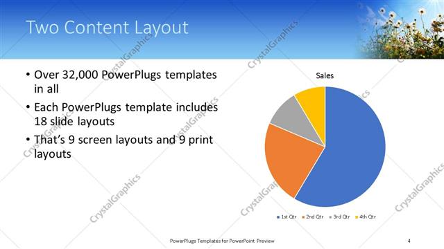 Two Content presentation slide layout