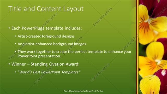 Title and Content presentation slide layout