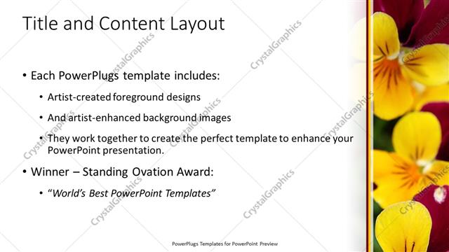 Title and Content presentation slide layout