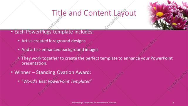 Title and Content presentation slide layout