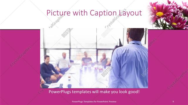 Picture with Caption presentation slide layout