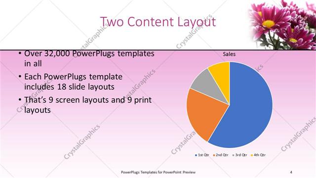 Two Content presentation slide layout