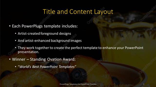 Title and Content presentation slide layout