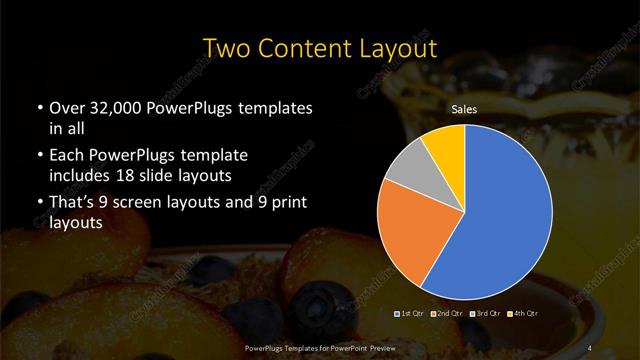 Two Content presentation slide layout
