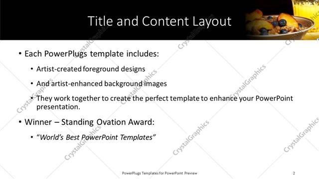Title and Content presentation slide layout