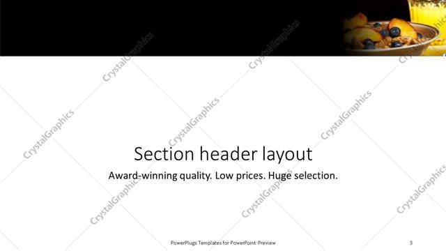 Section Header presentation slide layout