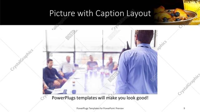 Picture with Caption presentation slide layout