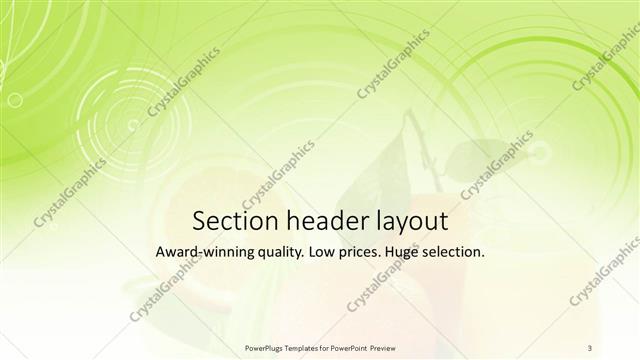 Section Header presentation slide layout