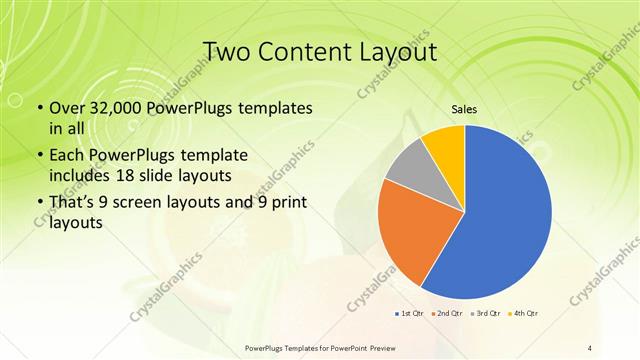 Two Content presentation slide layout