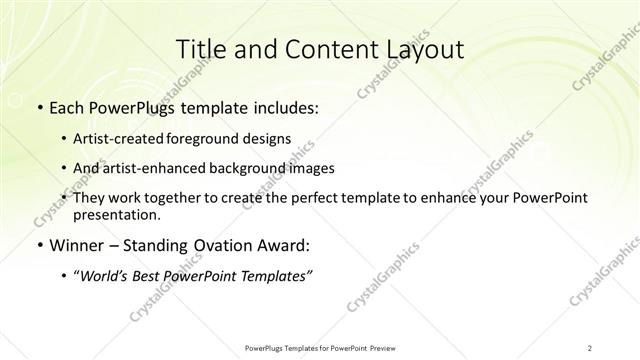 Title and Content presentation slide layout