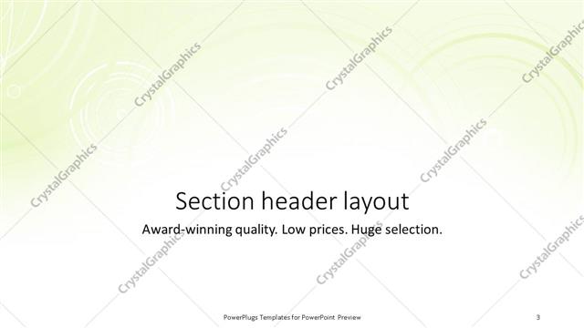 Section Header presentation slide layout