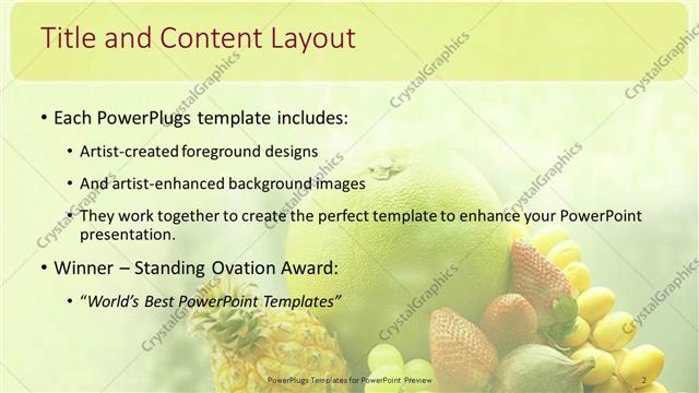 Title and Content presentation slide layout