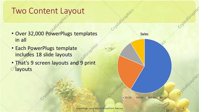 Two Content presentation slide layout
