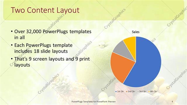 Two Content presentation slide layout