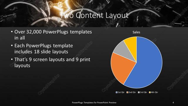 Two Content presentation slide layout