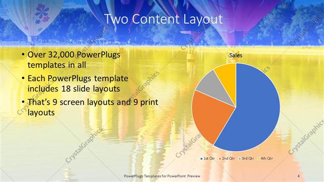 Two Content presentation slide layout