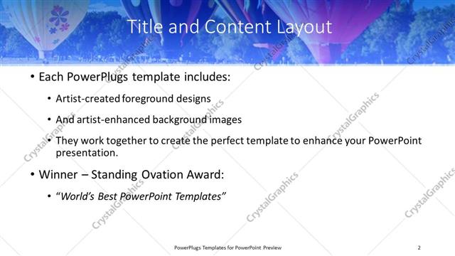 Title and Content presentation slide layout