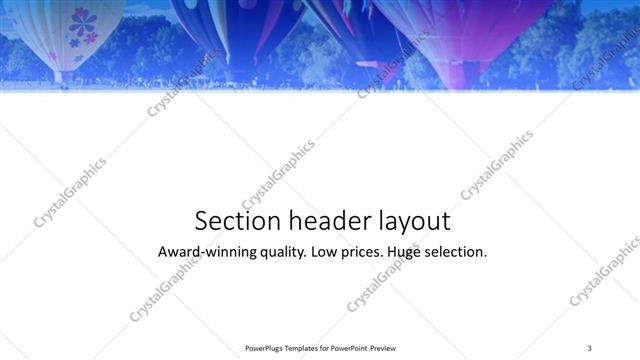 Section Header presentation slide layout