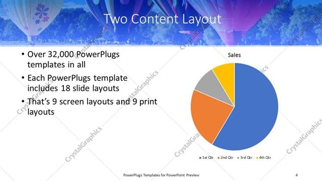 Two Content presentation slide layout