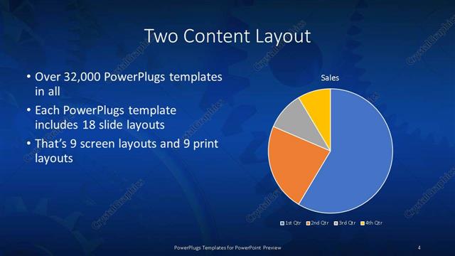 Two Content presentation slide layout