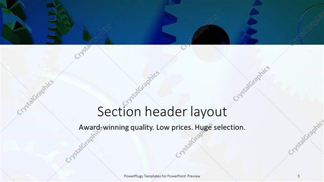 Section Header presentation slide layout