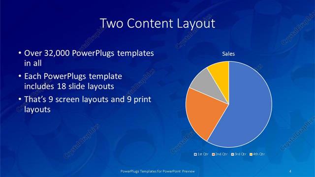 Two Content presentation slide layout