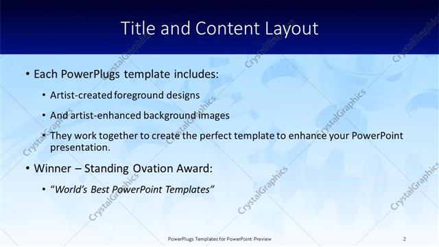 Title and Content presentation slide layout