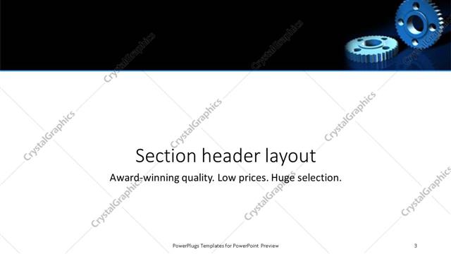 Section Header presentation slide layout