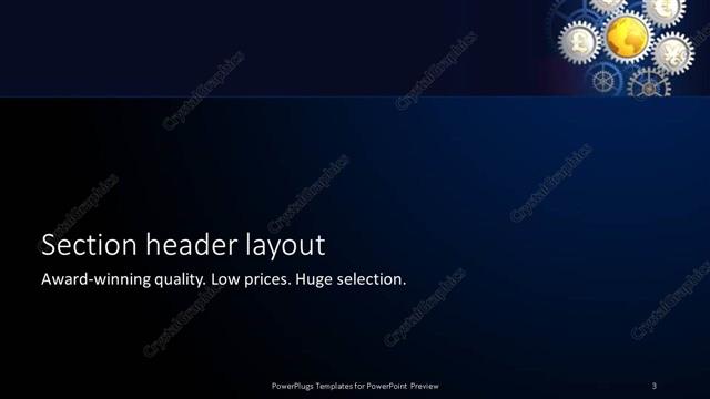 Section Header presentation slide layout