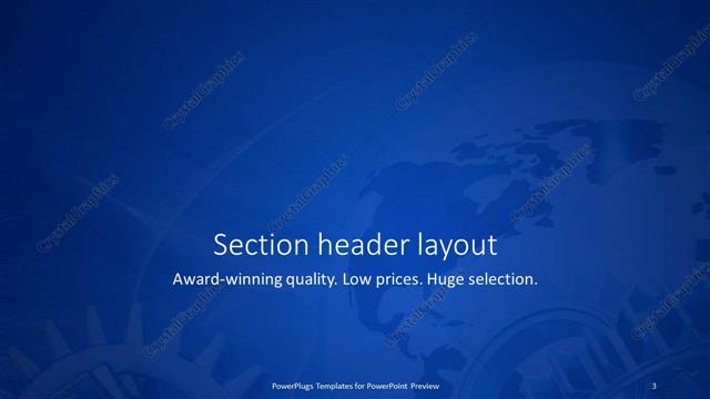 Section Header presentation slide layout