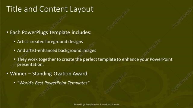 Title and Content presentation slide layout