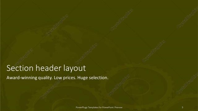 Section Header presentation slide layout
