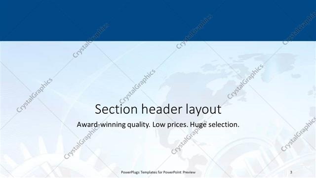 Section Header presentation slide layout