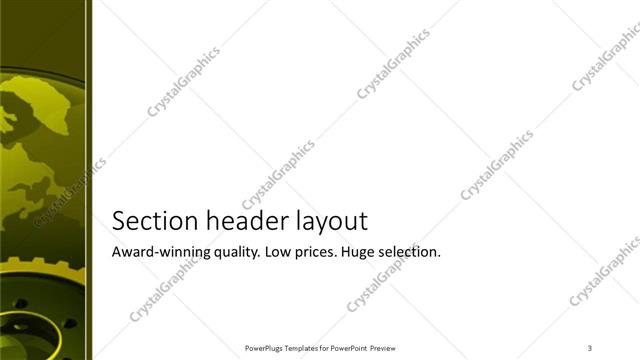 Section Header presentation slide layout