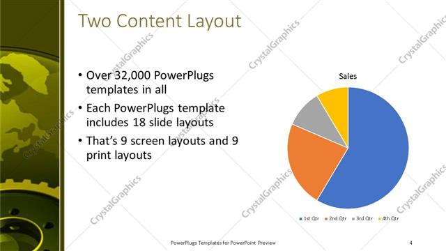 Two Content presentation slide layout