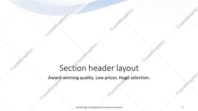 Section Header presentation slide layout